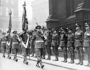 The Colour Party Arrives at Newcastle Cathedral Print