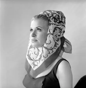Vintage Headscarf Print, 1966