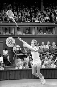 00071 Prints: Wimbledon 1981 Print: McEnroe's Iconic Racket Throw