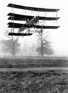 A V Roe Test Flying the Second Roe 1 Triplane Print