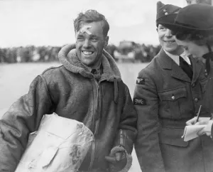 00073 Prints: Welcoming Home an Injured RAF Man Print 1940