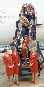 00078 Prints: British Lions Tour 1997 Arrivals Heathrow Print
