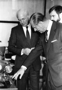 00078 Prints: Prince Philip Examines Machinery Print, 24th March 1987