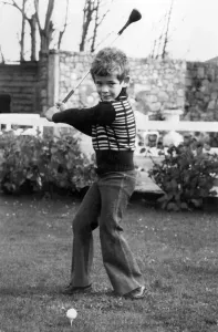 00079 Prints: Warren Jacklin Practising Golf Drives Print 1979