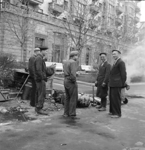 00082 Prints: Soviet Kiev Street Cleaners Print May 1960