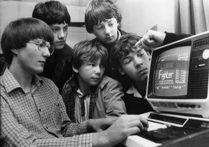 00085 Prints: Children Using Computers, 1981 Print