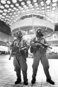 00085 Prints: Nuclear Warfare Demonstration Print, Eldon Square 1940s