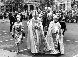 00086 Prints: Queen Elizabeth II at Hexham Abbey Print, 1st July 1974