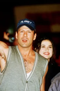 00089 Prints: Bruce Willis & Demi Moore at Planet Hollywood Launch Print 1993