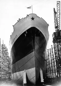 Launch Print of Gloucester City Ship