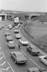 00094 Prints: Bank Holiday Traffic at Heathrow Print, 31st May 1976