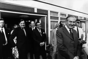 00095 Prints: James Callaghan with Denis Healey and Antony Crosland, 26th June 1976 Print