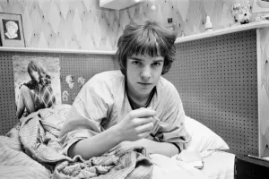 00097 Prints: Peter Frampton in bed with flu, 14th January 1968 Print