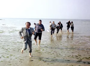 David Jason as Del Boy Running Out of the Sea at Margate Print