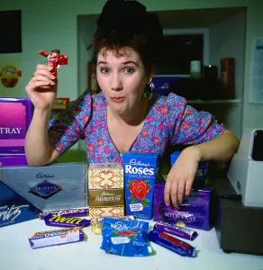 Teri Lally Eating Chocolate Print, June 1990
