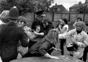 John Lennon Mobbed at London Airport Print, 8th August 1966
