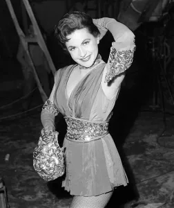 Nicole Maurey on Set of The Constant Husband Print June 1954