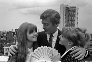Entertainment In The 1960s Prints: Michael Caine actor July 1965 with other members of the cast of Alfie