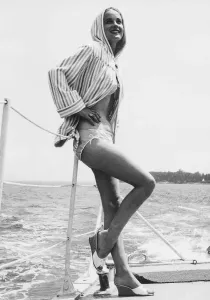 Sylvia Syms Actress on a Boat at Sea Print, May 1959