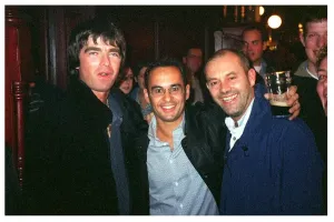 Actors And Musician Prints: Noel Gallagher and Keith Allen at Jinty McGinty's Print 1998