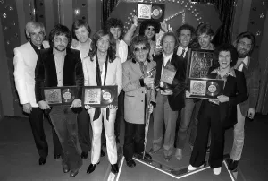 Ian Dury at Daily Mirror Rock and Pop Awards Print 1977