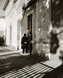 Vintage Italy Street Scene Print circa 1950
