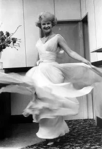 Moira Lister in Grecian Silk Chiffon Print 1963