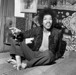Jimi Hendrix Print - Mayfair Flat, London 1969