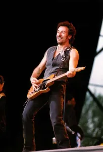 Prints of Bruce Springsteen singer songwriter performing at the Bowl in Milton Keynes Buckinghamshire, England. 25th May 1993 Music Prints: Bruce Springsteen Live at Milton Keynes Bowl Print 1993