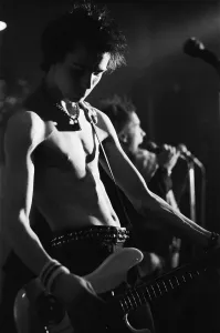 Prints of Sid Vicious of the Sex Pistols in Holland December 1977. EMI fires the Sex Pistols Netherlands Prints: Sid Vicious Print - Sex Pistols in Holland December 1977