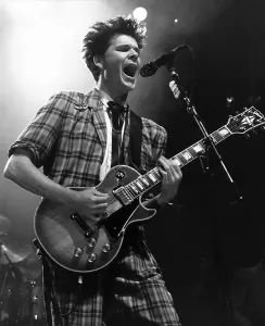 Prints of Stuart Adamson singer pop group Big Country on stage 1986 Music Prints: Big Country Live Print 1986