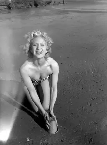 A Model at Hove Beach in 1959 Print