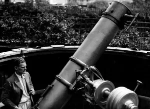 Actor Will Hay with Telescope Print (00169)
