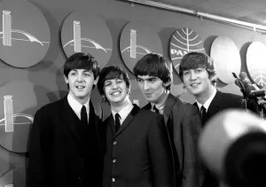 The Beatles Answer Questions in New York Print (1964)