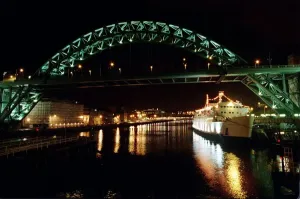 The Tuxedo Royale Print: Tyne Bridge Moored Nightclub