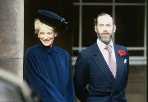 St Andrews Prints: Prince Michael of Kent and Princess Michael at Earl of St Andrews Wedding Print 1988