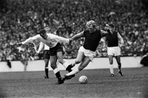 Bobby Moore Tripped by Jimmy Greaves Print (1971)