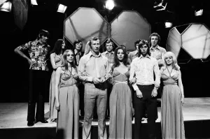 Bob Wilson and Charlie George with Pans People Print 1971
