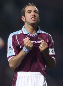 Prints of Paolo Di Canio Nov 1999 celebrates scoring during the match between West Ham United v Sheffield Wednesday in the FA Carling Premiership played at Upton Park, London 0200to0299 Prints: Paolo Di Canio Scores at Upton Park Print, 1999