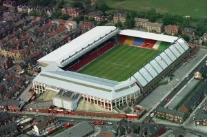 Aerial Print of 1989 Liverpool FA Cup Homecoming Victory
