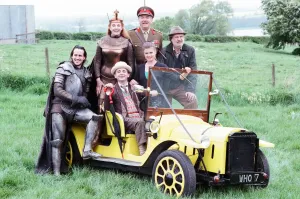 Doctor Who: Battlefield Cast with Bessie, 16th May 1989 Print