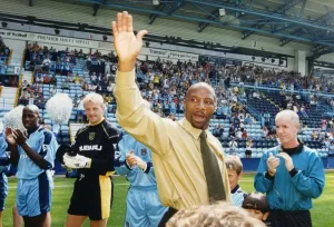 Cyrille Regis Prints: Cyrille Regis Testimonial Print - 31st July 1999