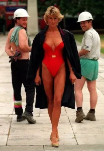 Retro Swimwear Designs Prints: Model Paula Hamilton wearing a £790 swimsuit