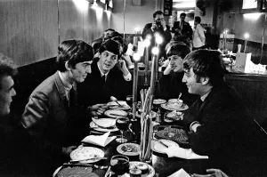 The Beatles at Lunch, London Print - October 4th, 1963
