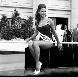 Vintage Swimwear Models Prints: Miss United Kingdom Grand Final, Blackpool. Miss Wigan, Kathleen Winstanley