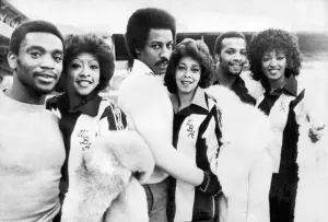 Cyrille Regis Prints: The Three Degrees Meet West Bromwich Albion Legends Print 1979