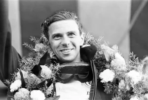 Jim Clark Prints: Jim Clark Celebrating 1964 British Grand Prix Print