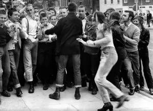 Evicted Skinheads at Spanish City Print, Whitley Bay 1970