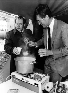 00500 Prints: Michael Meacher at Newcastle Soup Kitchen Print 1985