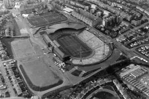 Prints of Aerial View of Hampden Park Stadium, Glasgow, Scotland, 3rd May 1990 0500to0599 Prints: Aerial View Hampden Park Stadium Print 3rd May 1990
